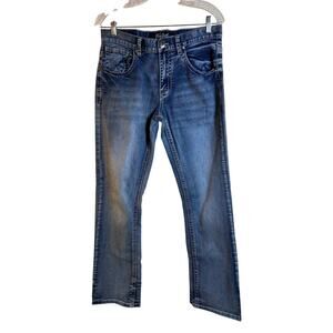 TRUE LUCK Men’s Embroidered Stretch Jeans / Size: 30-32